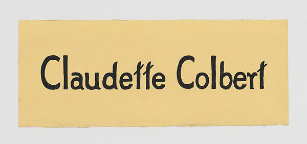 Claudette Colbert (1903–1996), Mary Sully (Dakota, 1896–1963), Colored pencil, black ink, gilt, white paint, and pastel crayon on paper, Dakota