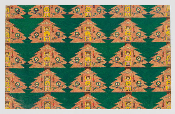 Claudette Colbert (1903–1996), Mary Sully (Dakota, 1896–1963), Colored pencil, black ink, gilt, white paint, and pastel crayon on paper, Dakota