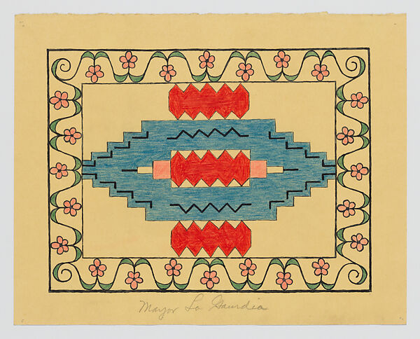 Fiorello La Guardia (1882–1947), Mary Sully (Dakota, 1896–1963), Colored pencil, wax crayon, ink, and graphite on paper, Dakota