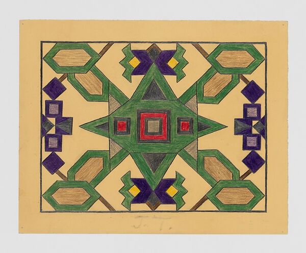 JT (Julia), Mary Sully (Dakota, 1896–1963), Colored pencil, pastel crayon, ink, and graphite on paper, Dakota