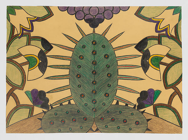 JT (Julia), Mary Sully (Dakota, 1896–1963), Colored pencil, pastel crayon, ink, and graphite on paper, Dakota