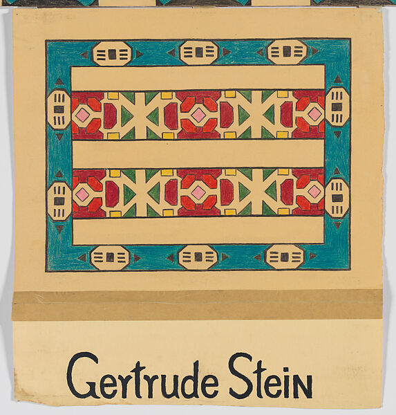 Gertrude Stein (1874–1946), Mary Sully (Dakota, 1896–1963), Colored pencil, pastel crayon, ink, and graphite on paper, Dakota