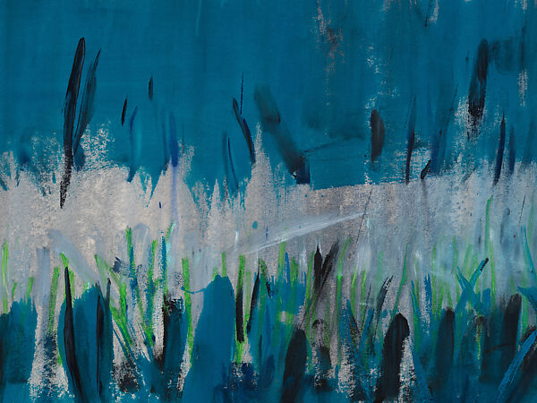 Untitled (Paths, crossing—blue), Cy Gavin (American, born Pittsburgh 1985), Acrylic and vinyl paints on canvas
