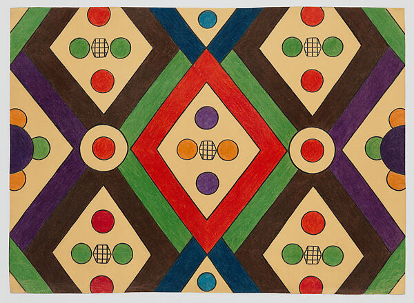 Babe Ruth (1895–1948), Mary Sully (Dakota, 1896–1963), Colored pencil, wax crayon, ink, and graphite on paper, Dakota