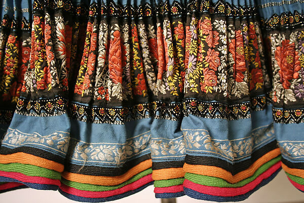 Ensemble, (b) wool
(f, g, h) silk, Hungarian