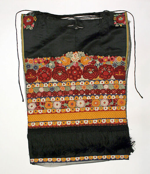 Ensemble, (b) wool
(f, g, h) silk, Hungarian