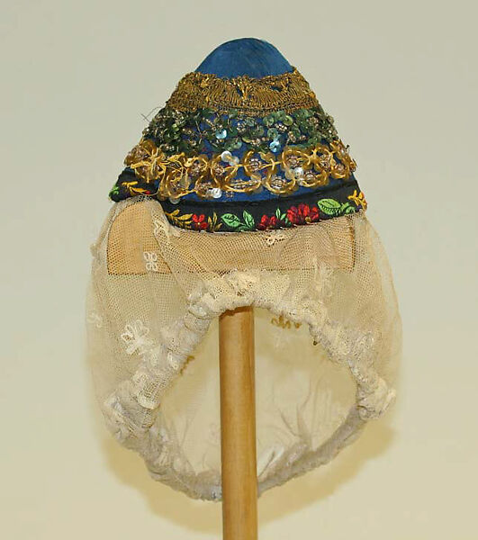 Ensemble, (a, c) silk
(b) cotton
(d) wool
(g) glass, Hungarian