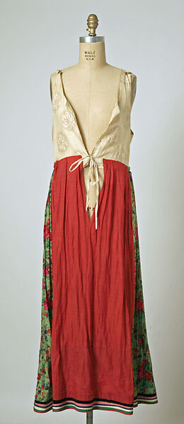 Ensemble, (a, c) silk
(b) cotton
(d) wool
(g) glass, Hungarian