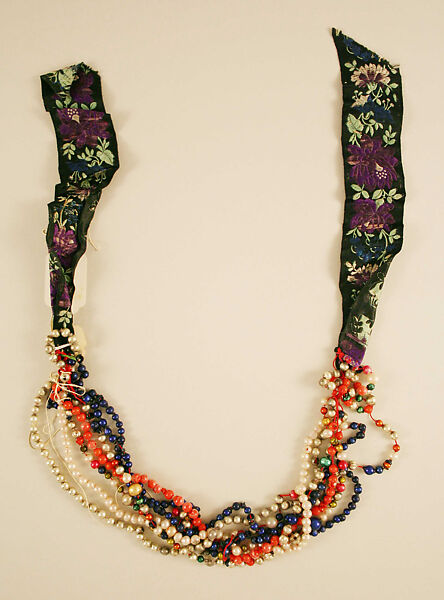 Ensemble, (a, c) silk
(b) cotton
(d) wool
(g) glass, Hungarian