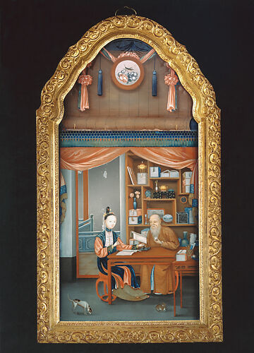 Woman and Scholar in an interior