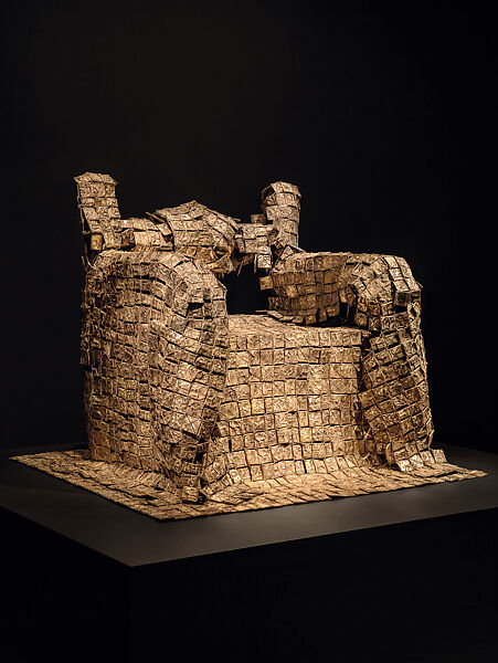 Cleopatra's Chair, Barbara Chase-Riboud  American, Multicolored cast bronzed plaques over oak