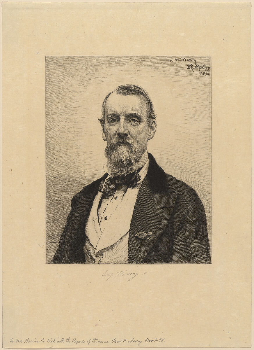 Samuel P. Avery, Léopold Flameng (French (born Belgium), Brussels 1831–1911 Paris), Etching 