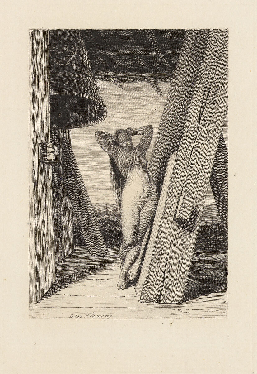 La Vengeance du Philosophe Amoureux, plate 8 from "The Decameron", Léopold Flameng (French (born Belgium), Brussels 1831–1911 Paris), Etching 