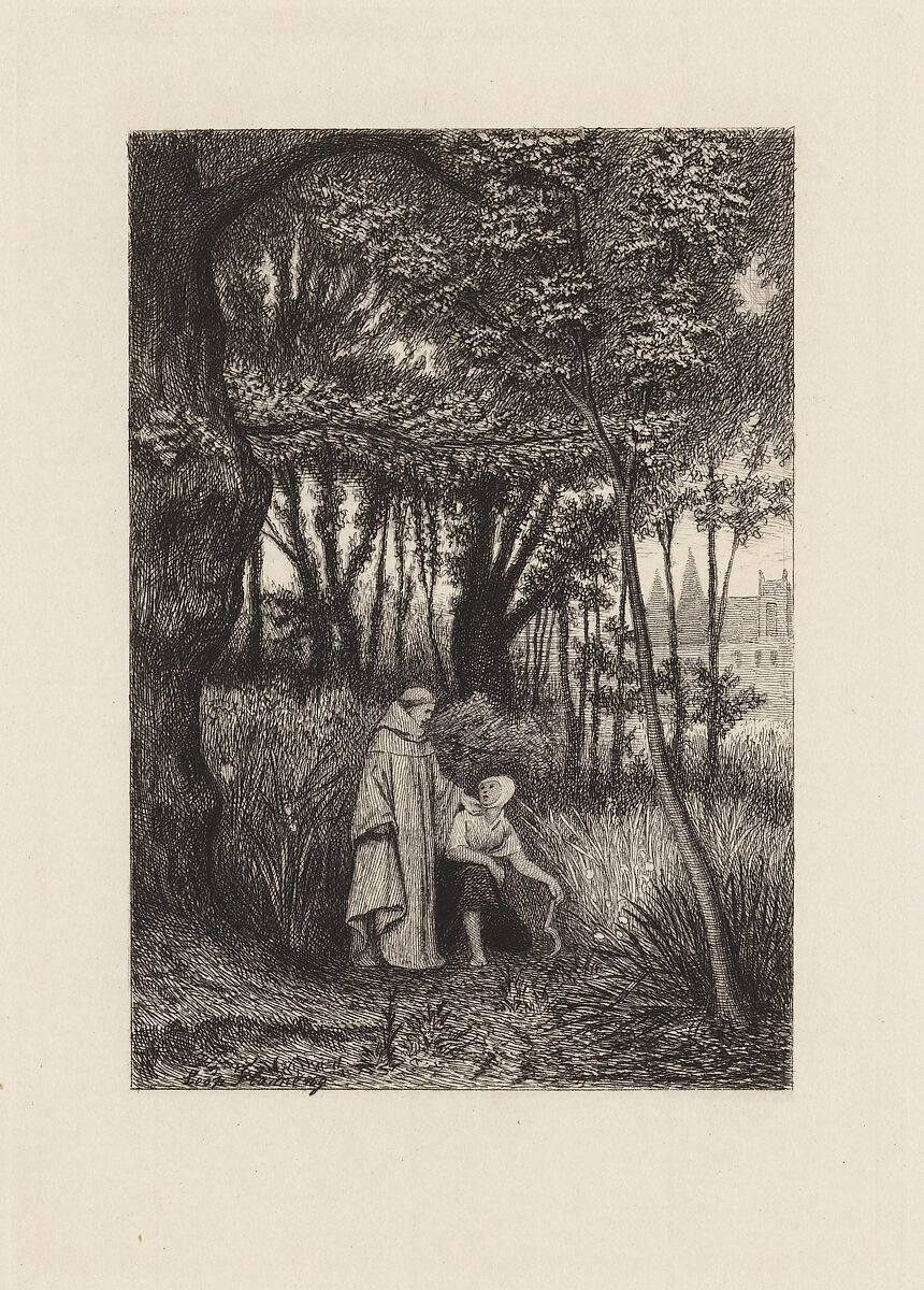Le Péché Partagé, plate 1 from "The Decameron", Léopold Flameng (French (born Belgium), Brussels 1831–1911 Paris), Etching 