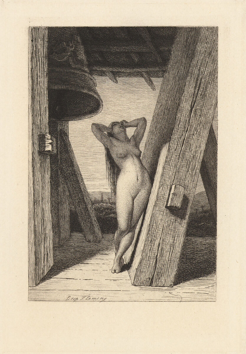 La Vengeance du Philosophe Amoureux, plate 8 from "The Decameron", Léopold Flameng (French (born Belgium), Brussels 1831–1911 Paris), Etching; proof before letter 