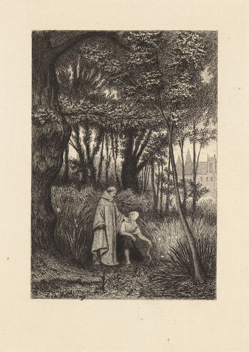 Le Péché Partagé, plate 1 from "The Decameron", Léopold Flameng (French (born Belgium), Brussels 1831–1911 Paris), Etching 