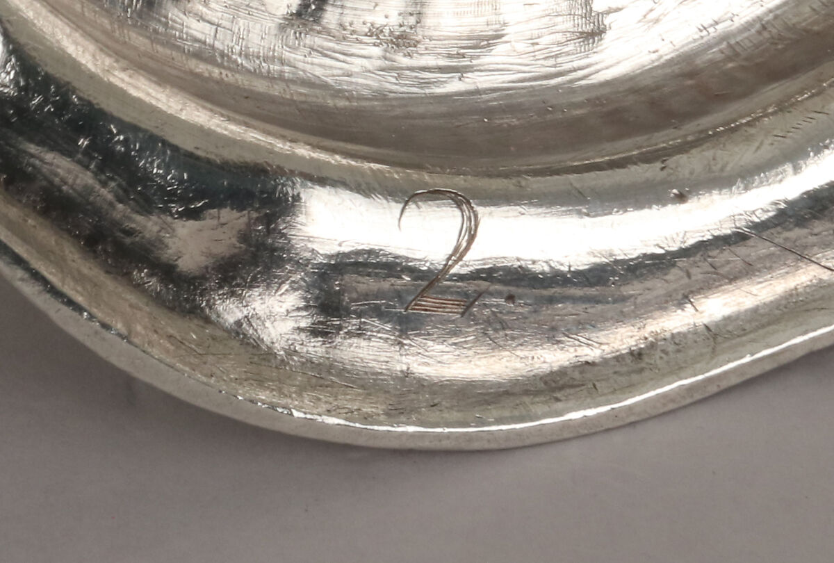 Pair of royal German silver four-light candelabra, Christian Heinrich Ingermann (German, 1713–1778), Cast, chased and engraved silver, German, Dresden