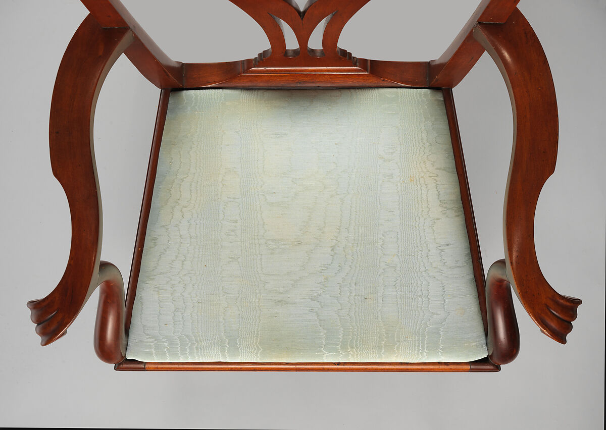 Armchair, Attributed to Eliphalet Chapin (American, East Windsor, Connecticut, 1741–1807), Cherry, white pine, modern upholstery, American