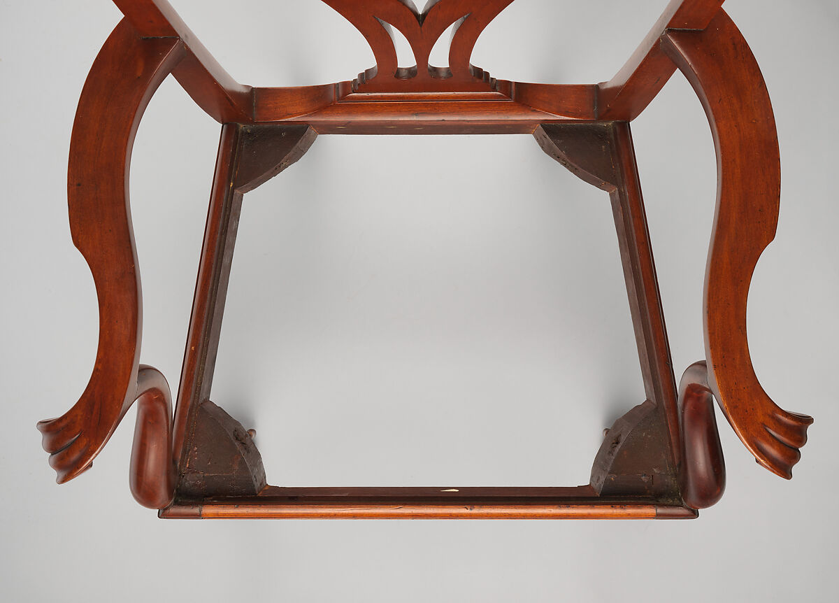 Armchair, Attributed to Eliphalet Chapin (American, East Windsor, Connecticut, 1741–1807), Cherry, white pine, modern upholstery, American