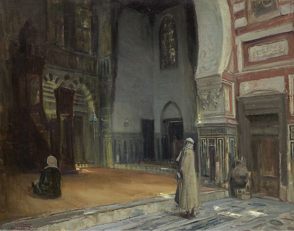 Interior of a Mosque, Cairo, Henry Ossawa Tanner  American, Oil on canvas
