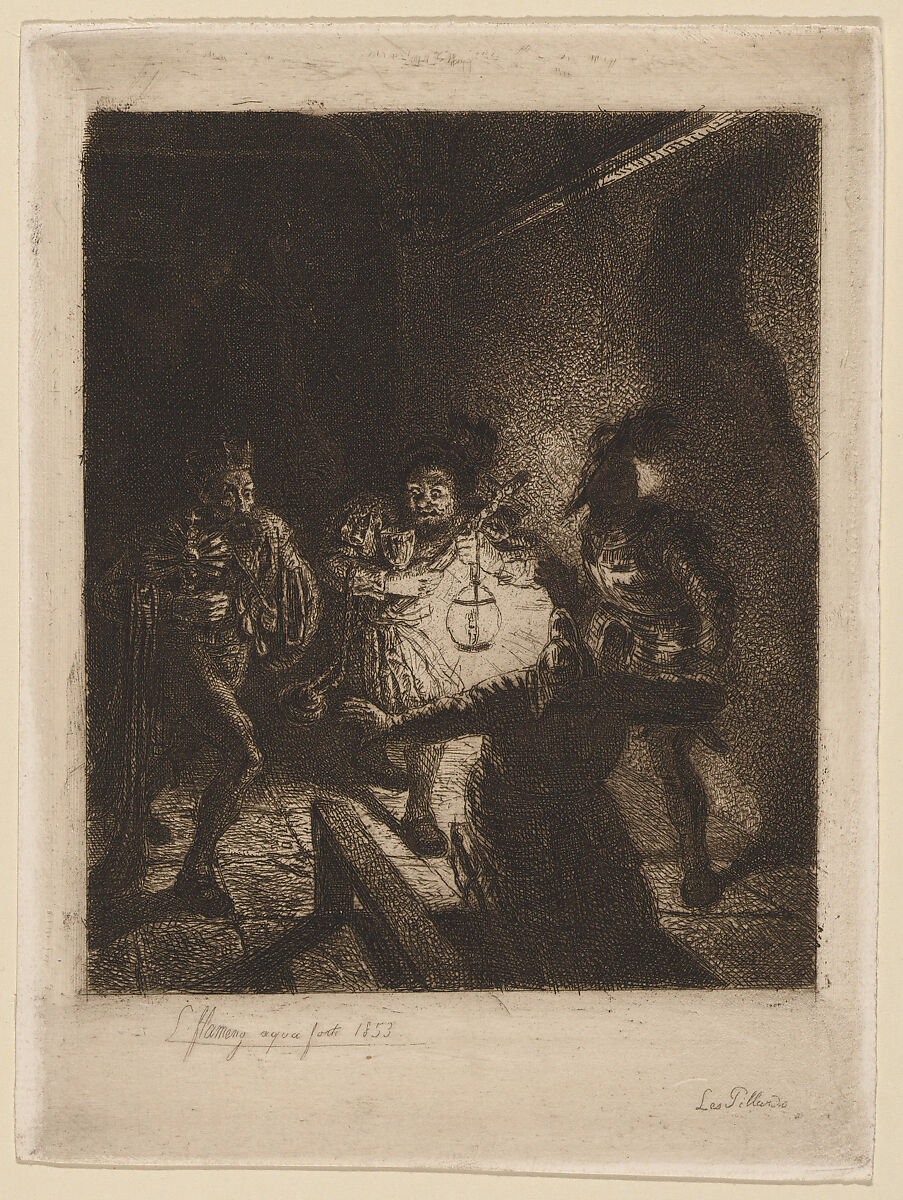 Les Pillards, Léopold Flameng (French (born Belgium), Brussels 1831–1911 Paris), Etching 