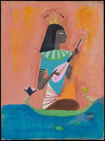 Cleopatra, Irene Clark  American, Gouache on plywood board