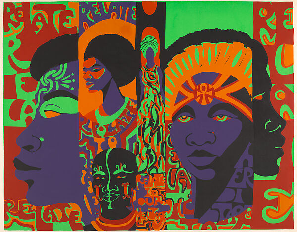 Relate to Your Heritage, Barbara Jones-Hogu  American, Color screenprint