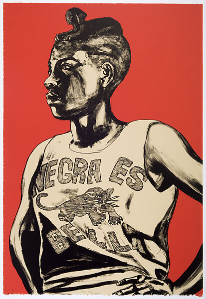 Negra Es Bella, Robert Pruitt  American, Two-color lithograph