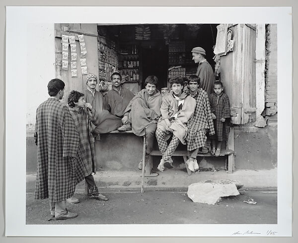 Street Shop, Srinagar, Kashmir 1990, Ram Rahman (Indian, born 1955), Silver gelatin selenium toned print 
