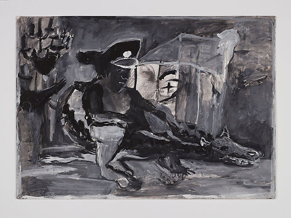 City by the River - Cairo, Anna Boghiguian (Egyptian, born Cairo 1946), Graphite, encaustic, gouache and colored pencil on khadi paper, in eleven sheets