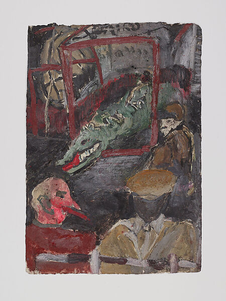City by the River - Cairo, Anna Boghiguian (Egyptian, born Cairo 1946), Graphite, encaustic, gouache and colored pencil on khadi paper, in eleven sheets