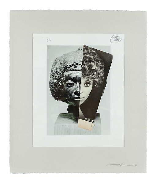 Older Queen, Lorna Simpson  American, Found photograph and collage on paper