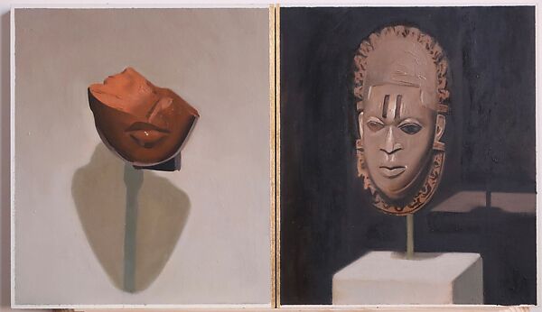 The African Origin of Civilization, Jas Knight  American, Oil on linen laid on board and gold leaf