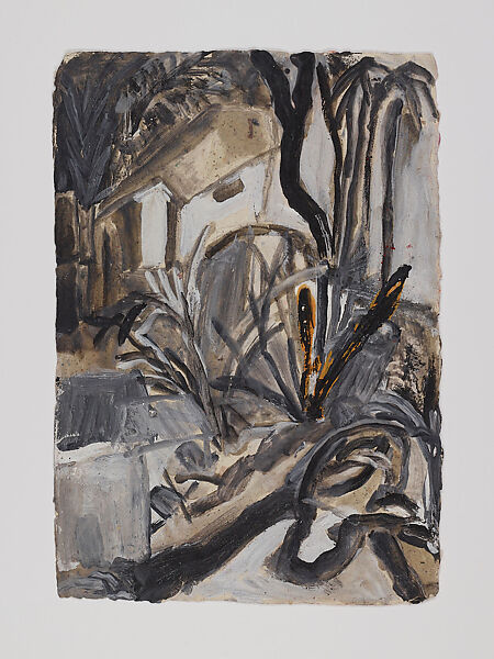 City by the River - Amazon, Anna Boghiguian (Egyptian, born Cairo 1946), Graphite, encaustic, gouache and colored pencil on khadi paper, in eleven sheets