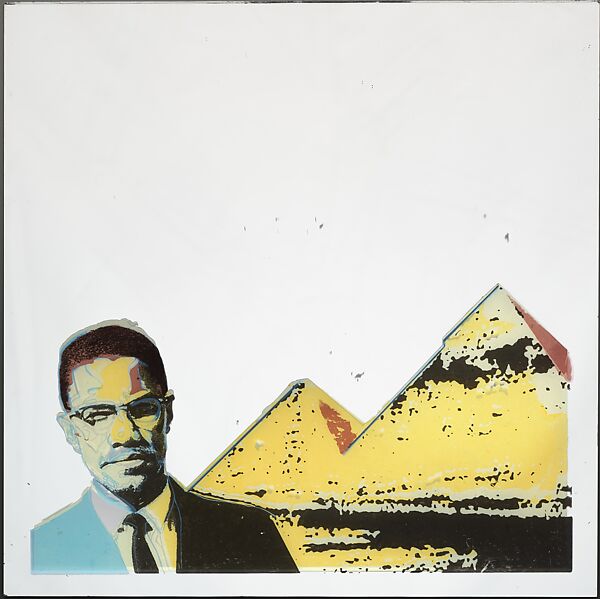 Mirror Malcolm, Chet Gold  American, Silkscreen on mirror
