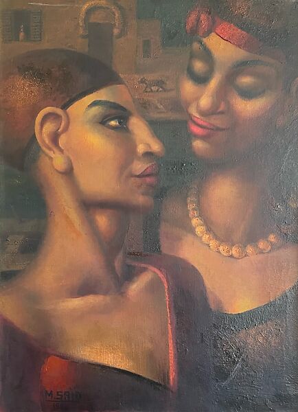 L’invitation au voyage, Mahmoud Saïd  Egyptian, Oil on canvas