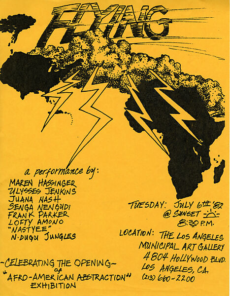 Flyer for Flying, Maren Hassinger  American, Xerox print