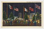 Flag Display, New York World’s Fair, C.T. Art-Colortone, Curt Teich, Offset lithograph