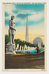 Freedom Statue, Trylon and Perisphere, New York World’s Fair, C.T. Art-Colortone, Curt Teich, Offset lithograph