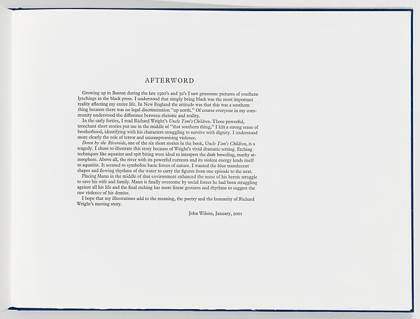 Down by the Riverside, John Wilson (American, Roxbury, Massachusetts 1922–2015 Brookline, Massachusetts), Illustrated book