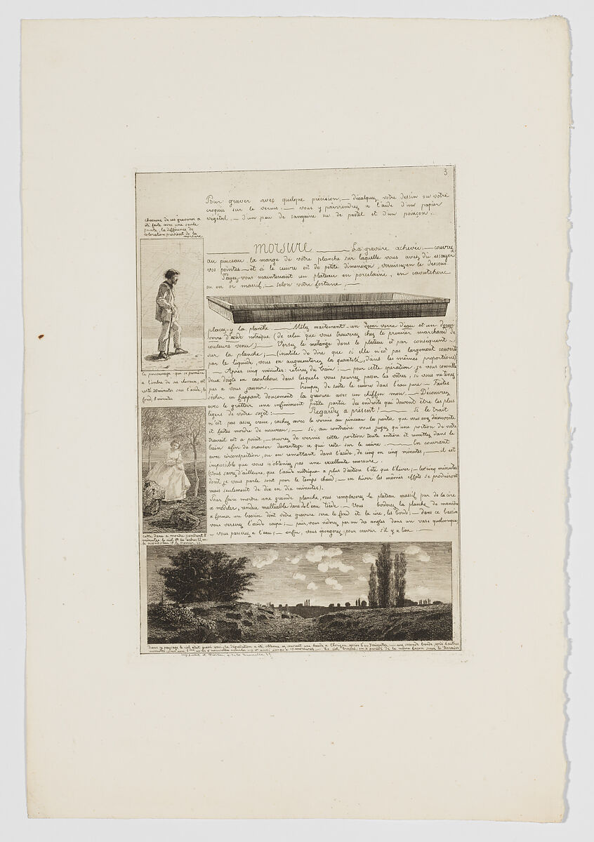 Lettre sur les éléments de la gravure à l'eau-forte (Letter on the Elements of Etching), Adolphe Martial Potémont, called Martial (French, Paris 1828–1883 Paris), Etching
