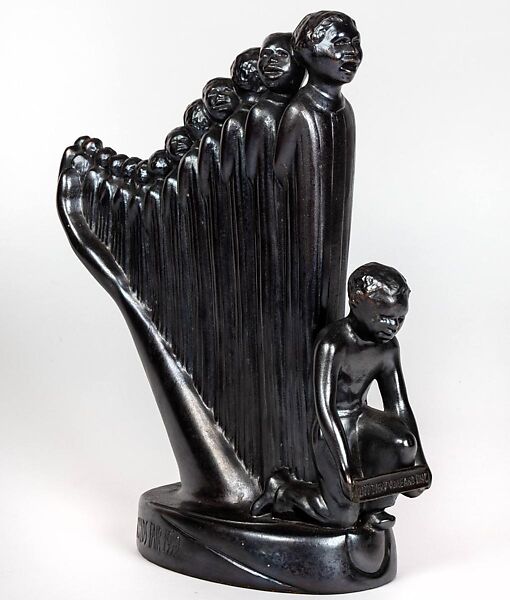 Lift Every Voice and Sing (The Harp), Augusta Savage  American, White metal cast with a black patina