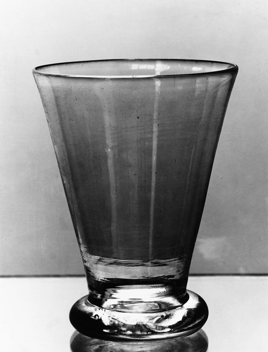 Tumbler, Free-blown lead glass, American 