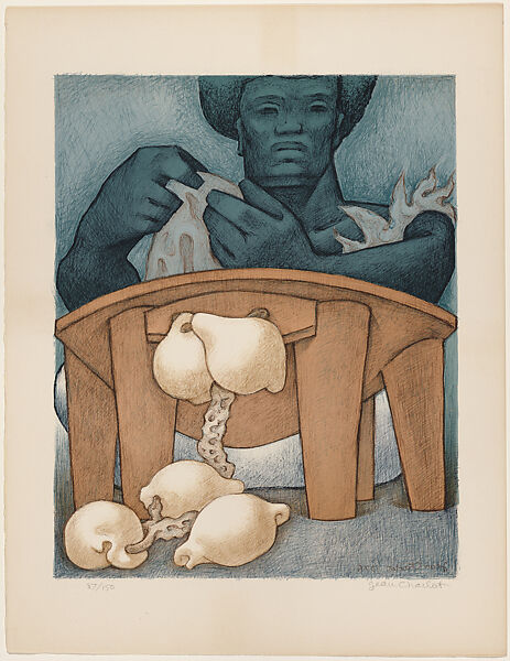 Plate 2: Kava ceremony (Qaravi Yaqona), Jean Charlot (French, Paris 1898–1979 Honolulu, Hawaii), Color lithograph 