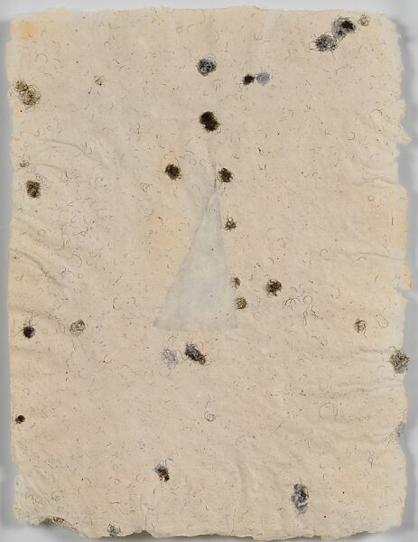 Unknown, David Hammons  American, Paper-pulp and hair work on paper