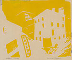 Street Corner (yellow separation progressive proof), Louise Arnstein Freedman (American, St. Louis, Missouri 1915–2001 Hastings-on-Hudson, New York), Screenprint; yellow separation progressive proof 