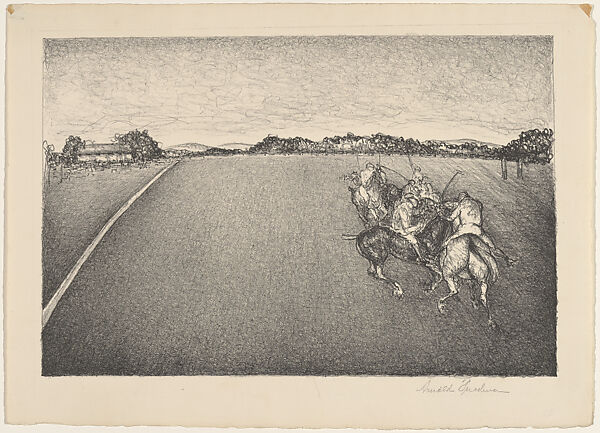 Polo Players, Arnold Friedman (American, New York, New York 1879–1946 New York, New York), Lithograph 