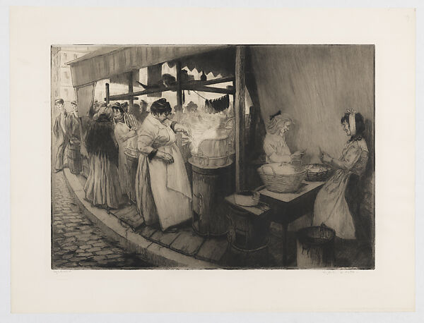 The French Fries  (Les Frites), Edgar Chahine  French, Etching and drypoint (2nd state of two)