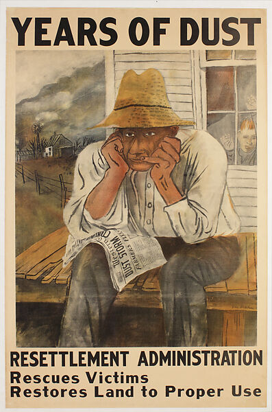 Years of Dust (Poster for the United States Resettlement Administration), Ben Shahn (American (born Lithuania), Kaunas 1898–1969 New York), Lithograph 