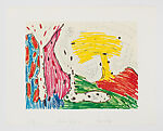 Seven Places Portfolio, Carroll Dunham (American, born New Haven, Connecticut, 1949), Portfolio of seven photogravure and etchings on chine collé